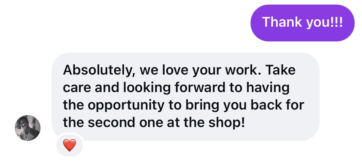 Customer testimonial screenshot