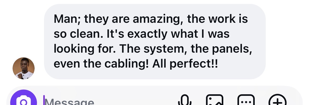 Customer testimonial screenshot