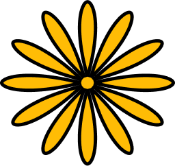 Decorative sunflower element